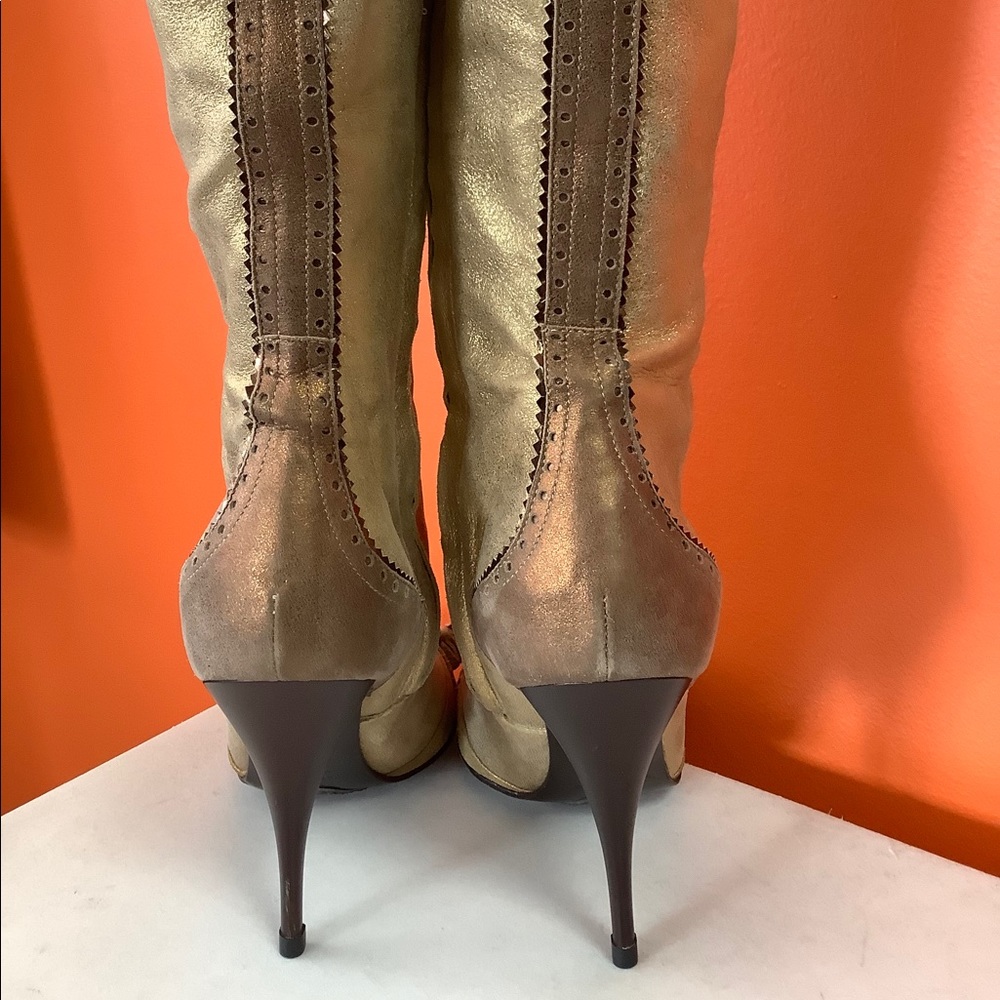 Giuseppe Zanotti Gold Leather Boots - Picture 7 of 14